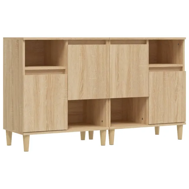 Buffets 2 pcs chêne sonoma 60x35x70 cm bois d'ingénierie