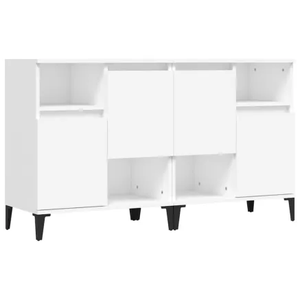 Buffets 2 pcs blanc 60x35x70 cm bois d'ingénierie 2