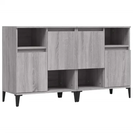 Buffets 2 pcs sonoma gris 60x35x70 cm bois d'ingénierie 2