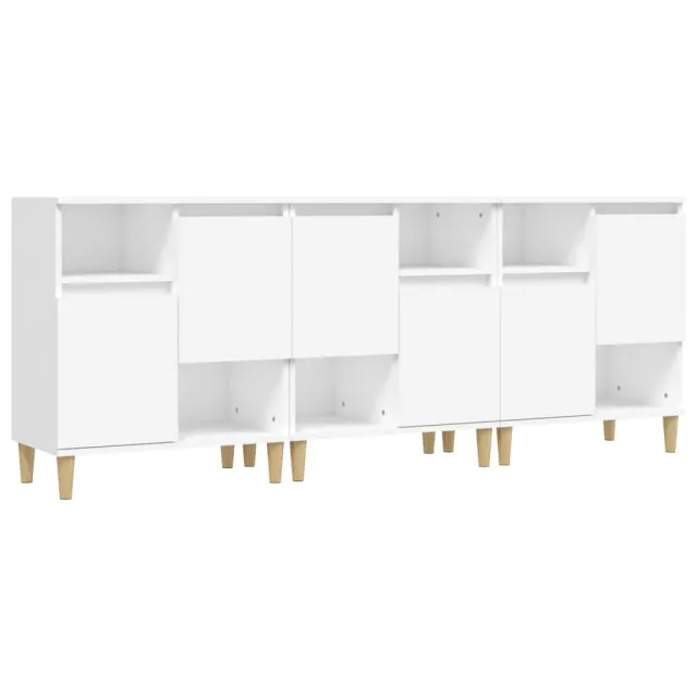 Buffets 3 pcs blanc 60x35x70 cm bois d'ingénierie