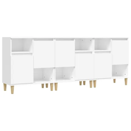 Buffets 3 pcs blanc 60x35x70 cm bois d'ingénierie