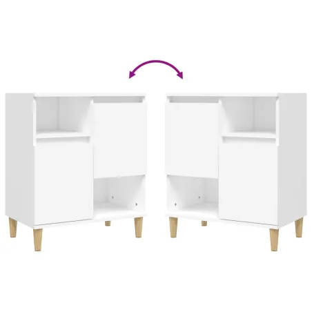Buffets 3 pcs blanc 60x35x70 cm bois d'ingénierie