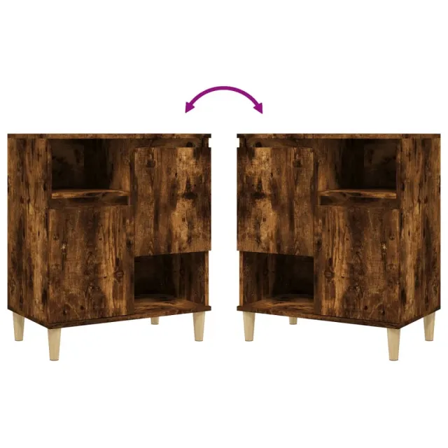 Buffets 3 pcs chêne fumé 60x35x70 cm bois d'ingénierie