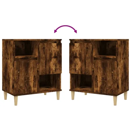 Buffets 3 pcs chêne fumé 60x35x70 cm bois d'ingénierie