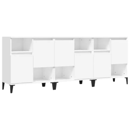 Buffets 3 pcs blanc 60x35x70 cm bois d'ingénierie 2