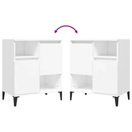 Buffets 3 pcs blanc 60x35x70 cm bois d'ingénierie
