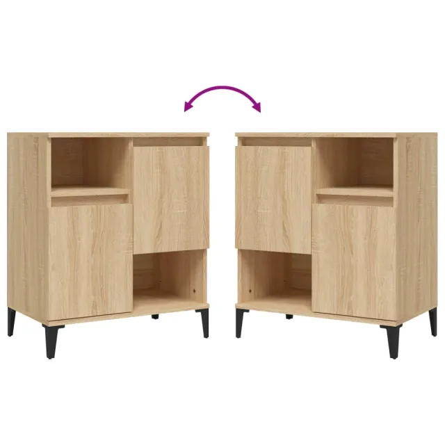 Buffets 3 pcs chêne sonoma 60x35x70 cm bois d'ingénierie