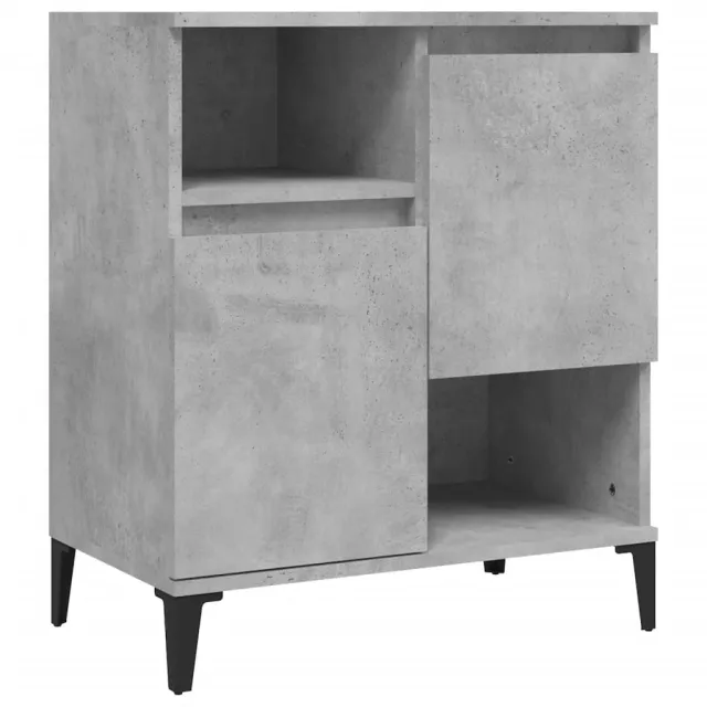 Buffets 3 pcs gris béton 60x35x70 cm bois d'ingénierie