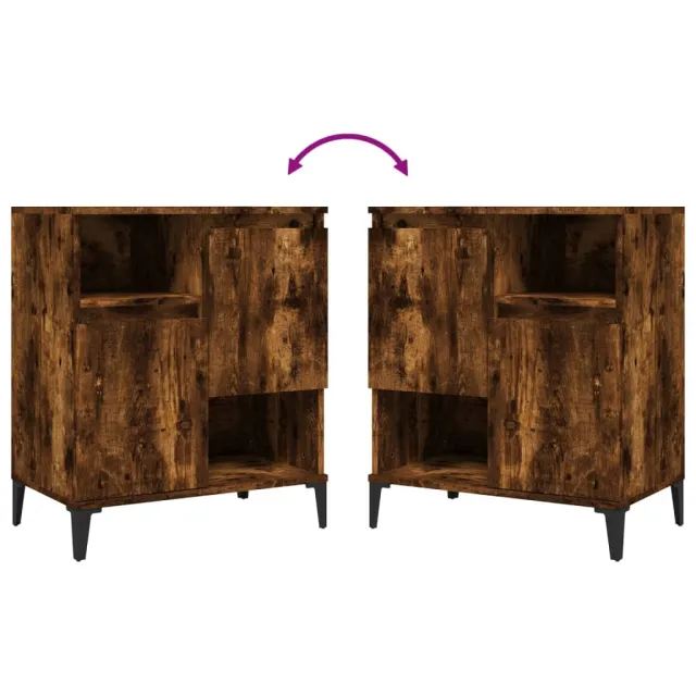 Buffets 3 pcs chêne fumé 60x35x70 cm bois d'ingénierie