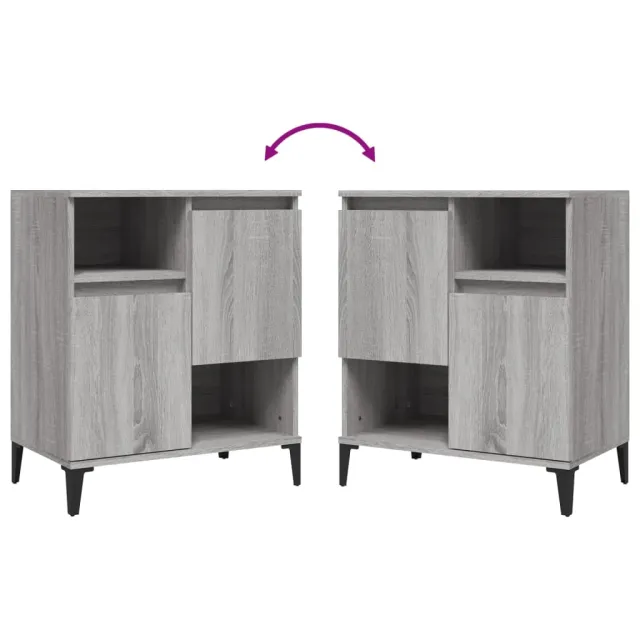Buffets 3 pcs sonoma gris 60x35x70 cm bois d'ingénierie