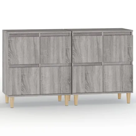 Buffets 2 pcs sonoma gris 60x35x70 cm bois d'ingénierie 2