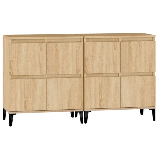 Buffets 2 pcs chêne sonoma 60x35x70 cm bois d'ingénierie