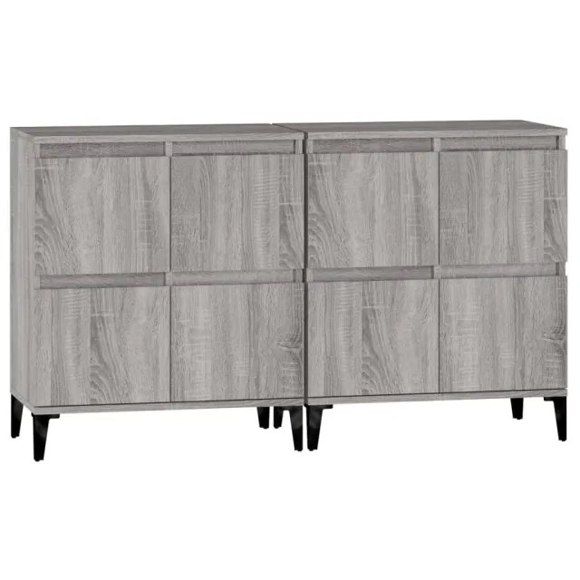 Buffets 2 pcs sonoma gris 60x35x70 cm bois d'ingénierie