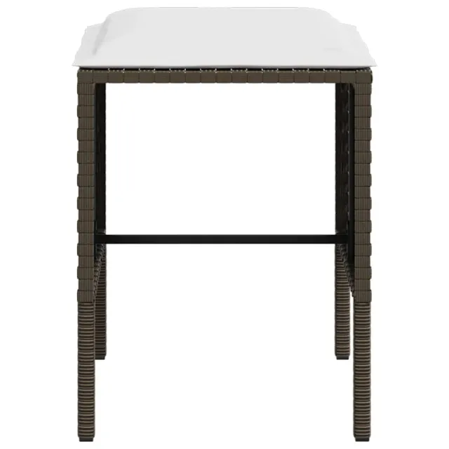 Ensemble de canapés en L 5pcs et coussins résine tressée marron