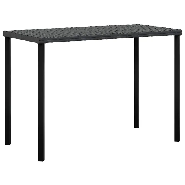 Ensemble de canapés en L 5pcs avec coussins résine tressée noir