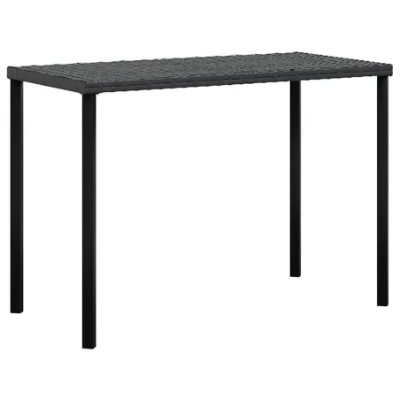 Ensemble de canapés en L 5pcs avec coussins résine tressée noir