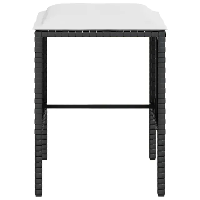 Ensemble de canapés en L 5pcs avec coussins résine tressée noir