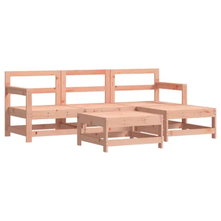 Salon de jardin 5 pcs avec coussins bois massif douglas