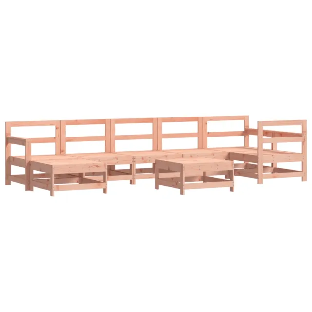 Salon de jardin 8 pcs avec coussins bois massif douglas