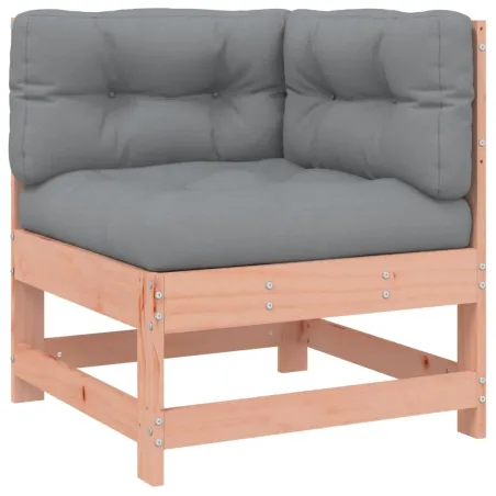 Salon de jardin 6 pcs avec coussins bois massif Douglas