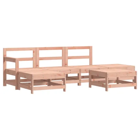Salon de jardin 6 pcs avec coussins bois massif Douglas