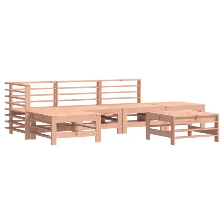Salon de jardin 6 pcs avec coussins bois massif Douglas
