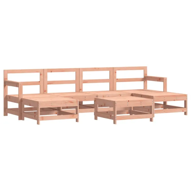 Salon de jardin 7 pcs avec coussins bois massif douglas