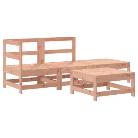 Salon de jardin 4 pcs avec coussins bois massif douglas