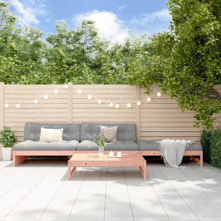 Salon de jardin 4 pcs avec coussins bois massif douglas