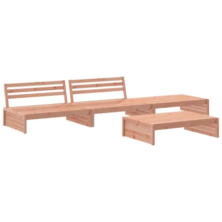 Salon de jardin 4 pcs avec coussins bois massif douglas