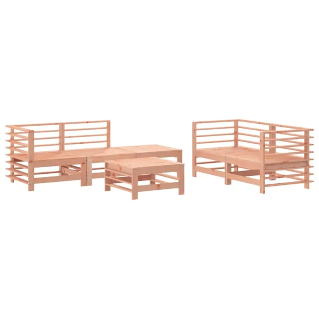 Salon de jardin 6 pcs bois massif douglas