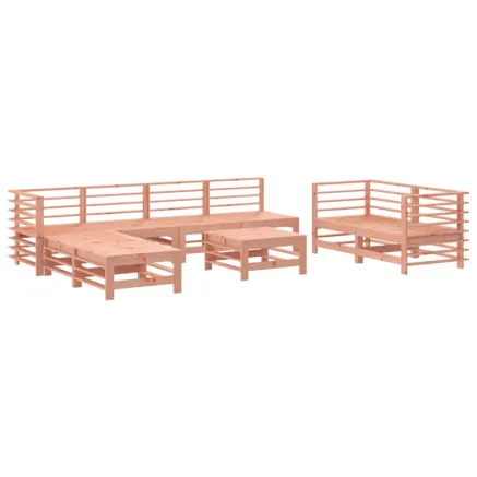 Salon de jardin 9 pcs bois massif douglas 2