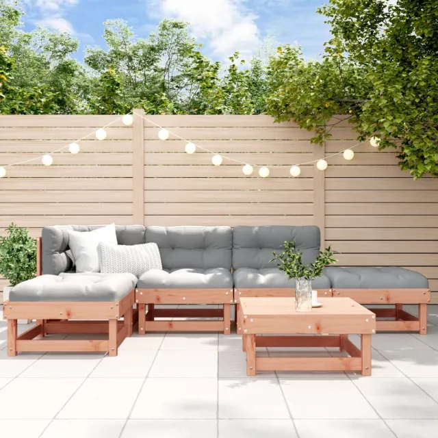 Salon de jardin 6 pcs bois massif douglas