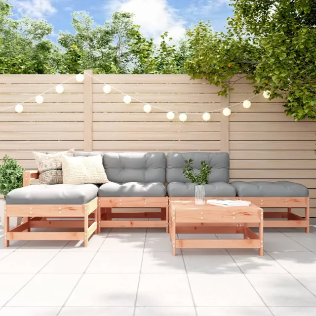 Salon de jardin 6 pcs bois massif douglas