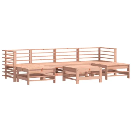 Salon de jardin 7 pcs bois massif douglas