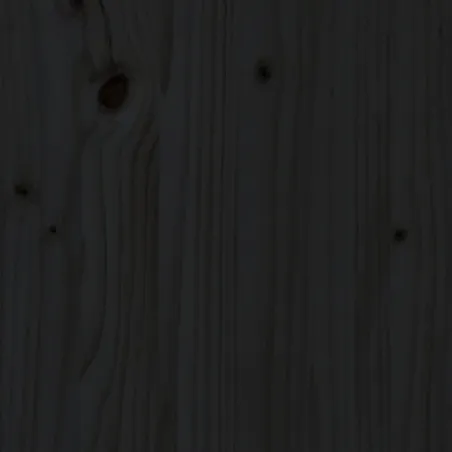 Salon de jardin 7 pcs Noir Bois de pin massif