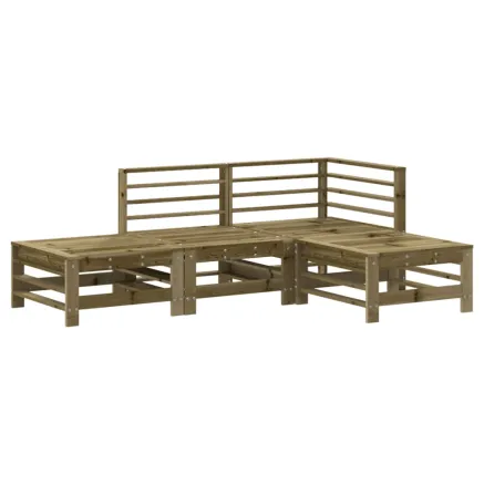 Salon de jardin 4 pcs bois de pin imprégné 2