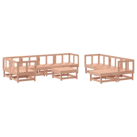Salon de jardin 10 pcs bois massif douglas