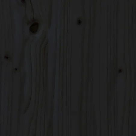 Salon de jardin 4 pcs noir bois massif de pin