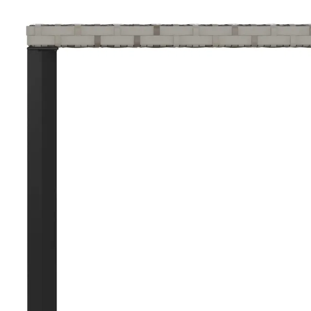 Ensemble à manger jardin 6pcs et coussins gris résine tressée