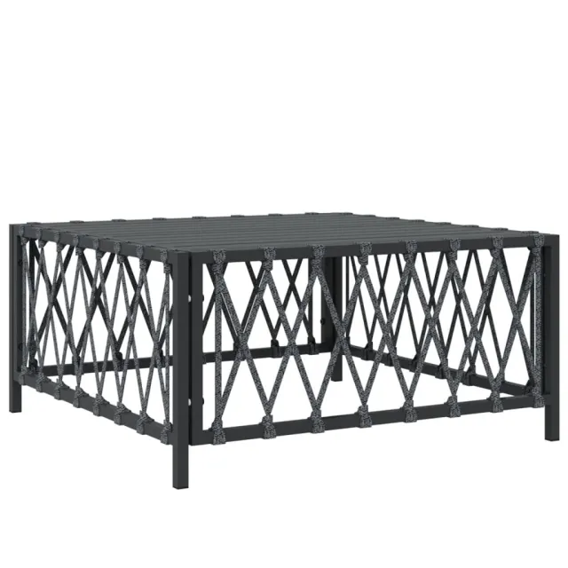 Salon de jardin avec coussins 3 pcs anthracite acier
