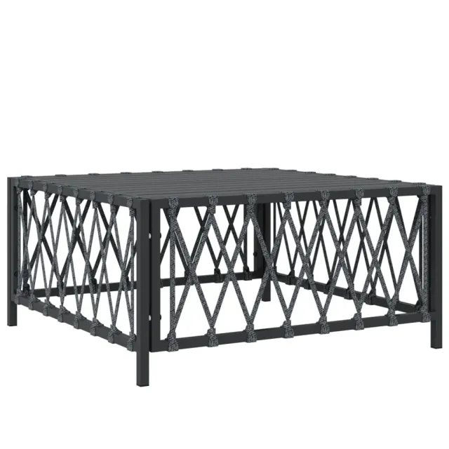 Salon de jardin avec coussins 5 pcs anthracite acier