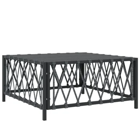 Salon de jardin avec coussins 5 pcs anthracite acier