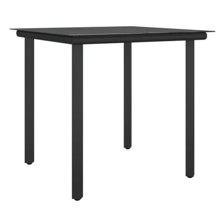 Ensemble à manger de jardin 5 pcs coussins résine tressée acier