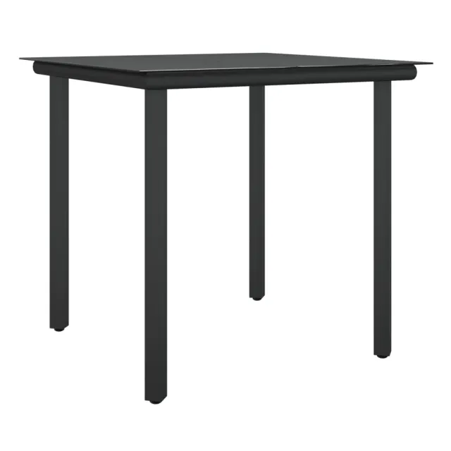 Ensemble à manger de jardin 3 pcs coussins résine tressée acier