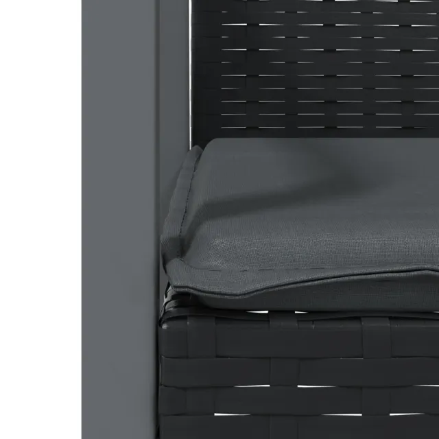 Ensemble à manger de jardin 7 pcs coussins résine tressée acier