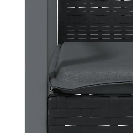 Ensemble à manger de jardin 5 pcs coussins résine tressée acier