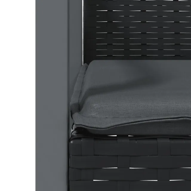 Ensemble à manger de jardin 9 pcs coussins résine tressée acier