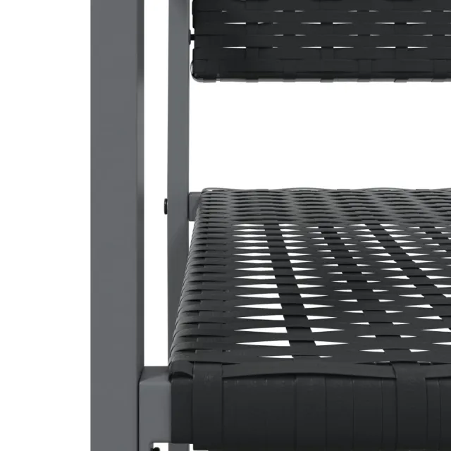 Ensemble à manger de jardin 5 pcs résine tressée acier