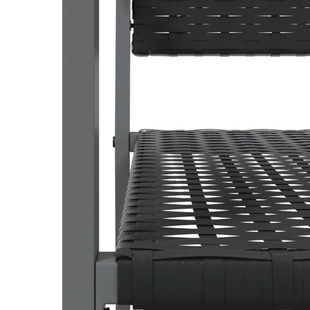 Ensemble à manger de jardin 5 pcs résine tressée acier